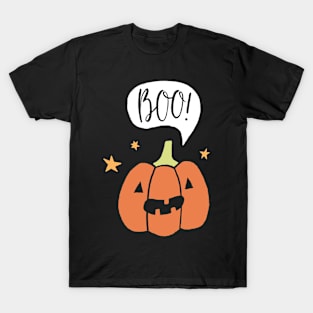 Cute Pumpkin Spooky Halloween Illustration T-Shirt